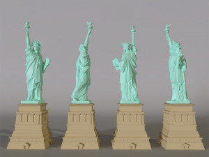 statue of liberty - lowpoly 3D Модель