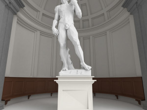 statue of david - lowpoly 3D Model