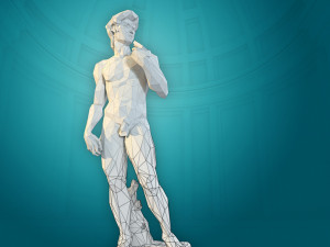 statue of david - lowpoly Modello 3D