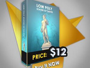 statue of david - lowpoly Modello 3D