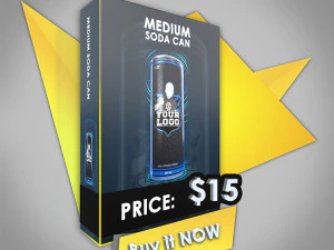 kaleng soda - sedang Model 3D