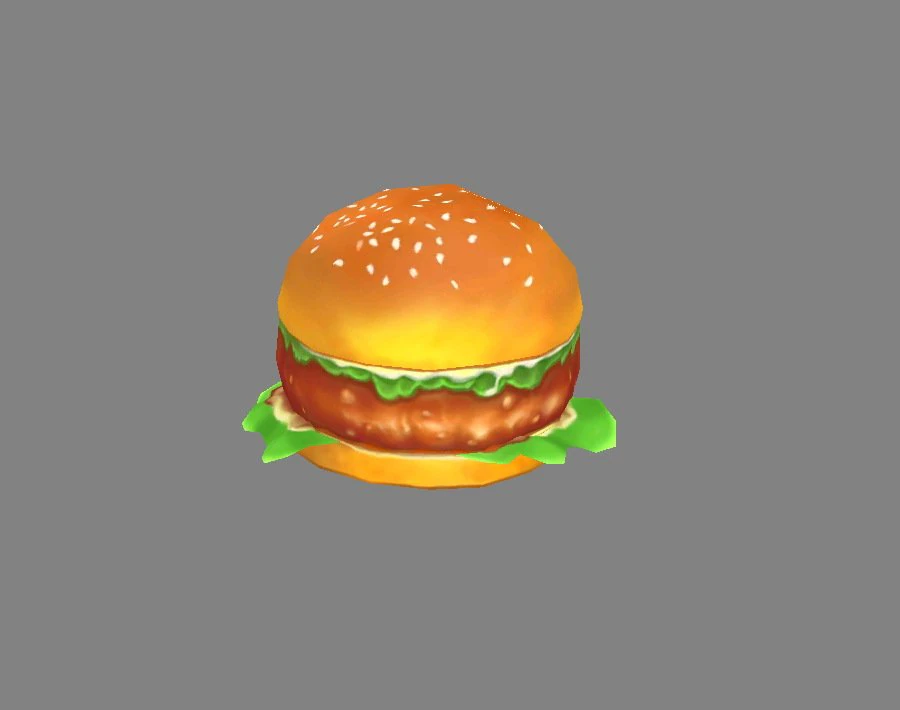 cartoon hamburger 3D Model .c4d .max .obj .3ds .fbx .stl .blend 
