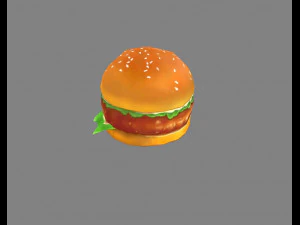 cartoon hamburger 3D Model