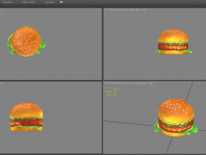 cartoon hamburger 3D 模型