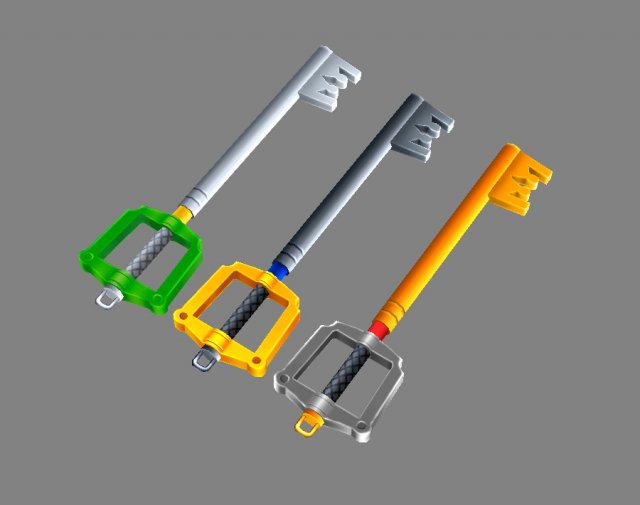 cartoon treasure chest key Modèle 3D .c4d .max .obj .3ds .fbx .stl .blend 