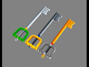 klucz do skrzyni skarb&oacute;w z kresk&oacute;wek Model 3D