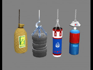 cartoon sandbags 3D-Modell
