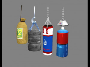 cartoon sandbags Modelo 3D