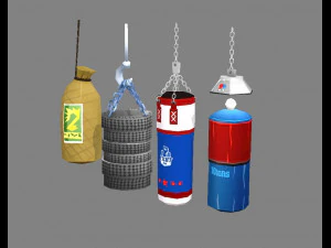 cartoon sandbags 3D Model