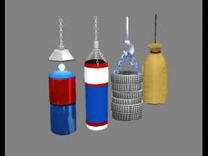 cartoon sandbags Modelo 3D