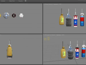 cartoon sandbags 3D Model