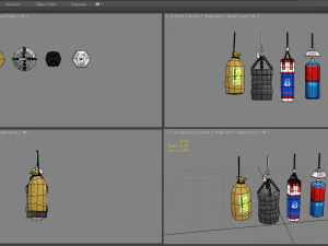 cartoon sandbags 3D Model