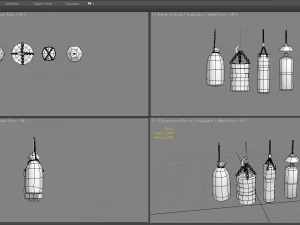 cartoon sandbags 3D Model