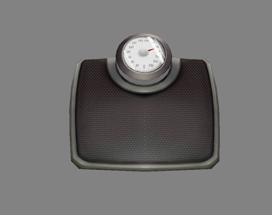 cartoon weight scale or bathroom scale 3D Model .c4d .max .obj .3ds .fbx .stl .blend