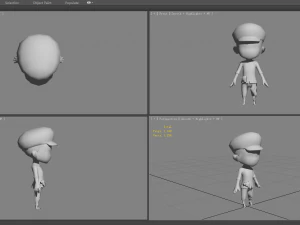 cartoon soldier 3D Model