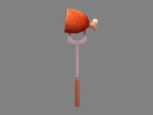 cartoon food - fork turkey leg 3D Модель