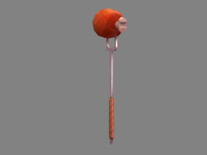 cartoon food - fork turkey leg 3D Модель