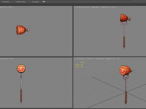 cartoon food - fork turkey leg 3D Модель