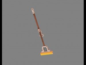 cartoon mop Model 3D