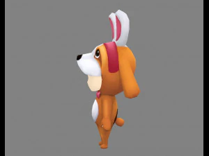 cartoon puppy doll costume 3D Model