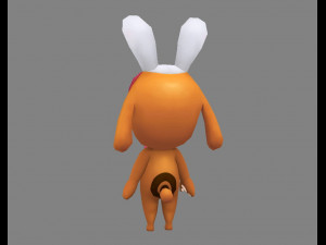 cartoon puppy doll costume 3D 모델