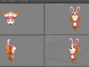 cartoon puppy doll costume 3D 모델