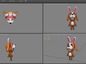 cartoon puppy doll costume 3D Model