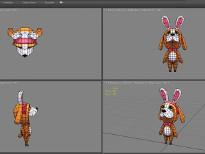 cartoon puppy doll costume 3D Model