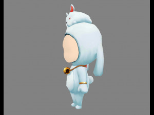 cartoon bunny rabbit doll costume 3D 모델