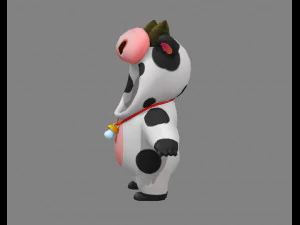 cartoon cow costume 3D Model