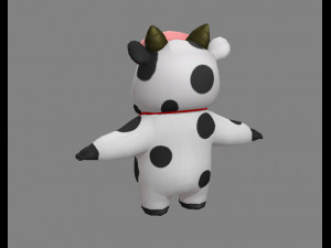 cartoon cow costume Modelo 3D