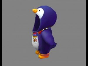 cartoon penguin costume 3D 모델