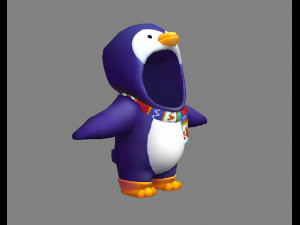 cartoon penguin costume 3D 모델