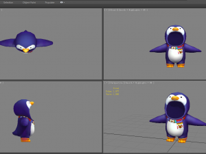 cartoon penguin costume 3D 모델
