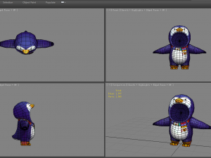 cartoon penguin costume 3D 모델