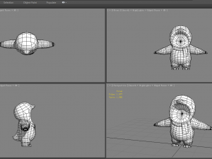 cartoon penguin costume 3D 모델