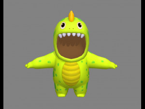 cartoon dinosaur costume Model 3D