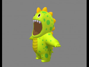 cartoon dinosaur costume Model 3D