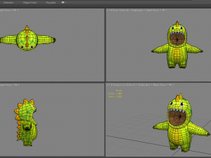 cartoon dinosaur costume Model 3D