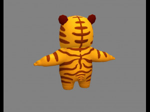 cartoon tiger costume 3D मॉडल