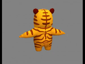 cartoon tiger costume 3D Model