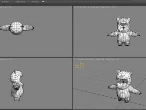 cartoon tiger costume 3D Model