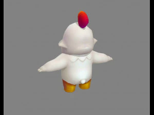 cartoon chick costume 3D Model