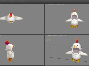 cartoon chick costume 3D Model