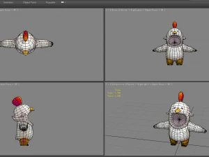 cartoon chick costume 3D Model
