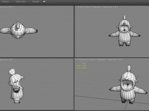 cartoon chick costume Modelo 3D