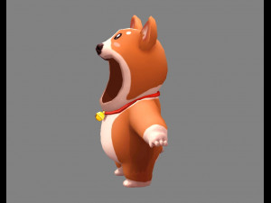 cartoon puppy costume 3D Model