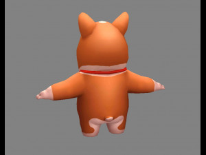 cartoon puppy costume 3D Model