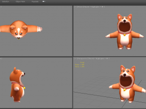 cartoon puppy costume 3D Model