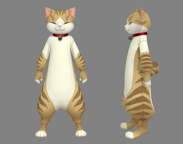 cartoon cat costume Modelo 3D .c4d .max .obj .3ds .fbx .stl .blend 